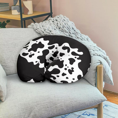 Nursing Pillow Cover Black Cow Breast Feeding Pillows for Babies Boys & Girls Soft Breathable Nursing Pillow Case U
