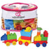 Edushape Train-Themed Soft Baby Blocks for Toddlers 1-3 - 30 Pieces in PVC Bag