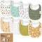 8-Pack Organic Baby Bibs for Boys, Girls - Soft Cotton Drooling and