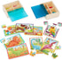 B. toys Pack o' Puzzles 2-Pack, Pets & Dinos Wooden Puzzle Box Set, 12-Piece Jigsaw Puzzles for Kids 3 Years +