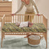 QINBEIDU 28"x52" Vintage Camo Green Fitted Crib Sheet Camouflage Retro Brown Army Standard Crib Mattress Fitted Sheet