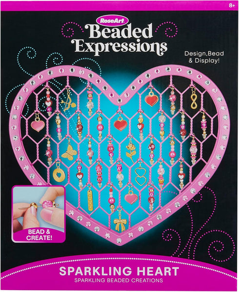 RoseArt Beaded Expressions Heart DIY Beaded Sun Catcher Craft Kit - Valentines