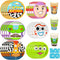 120pcs Cartoon Toy Birthday Party Supplies, Disposable Plates Napkins Cups for Boys Girls Birthday Tableware Set for 30