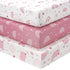 Baby Mini Crib Sheets Girl, Portable 38x26 Pack and Play Sheets Fitted