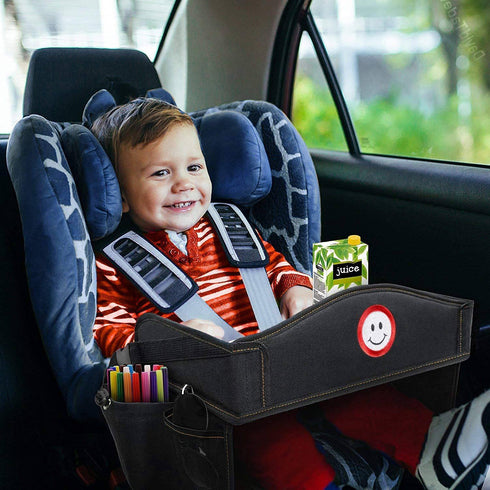 Coolmum Kids Travel Tray, Toddler Car Seat Tray, Double Sided Activity Organizer, Snack Lap Tray, Baby Stroller Table
