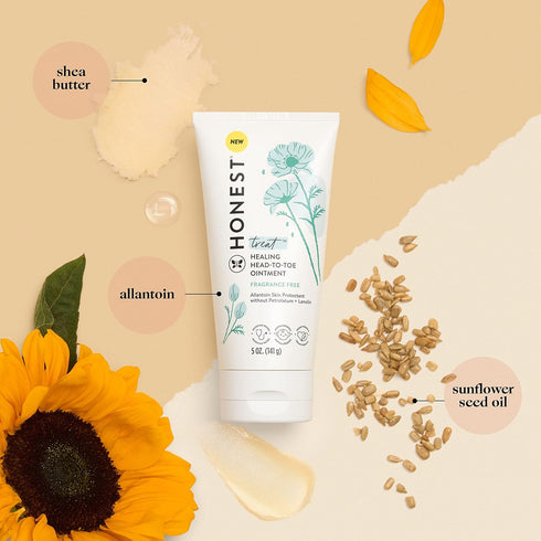 5 oz The Honest Company Head to Toe Multi-Purpose Healing Ointment, Safe for Sensitive Skin, Hypoallergenic