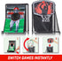 GoSports 2 in 1 Basketball Hoop & Football Toss Target Arcade Game for Kids Ages 3-6 - Indoor & Outdoor Toy Includes 2