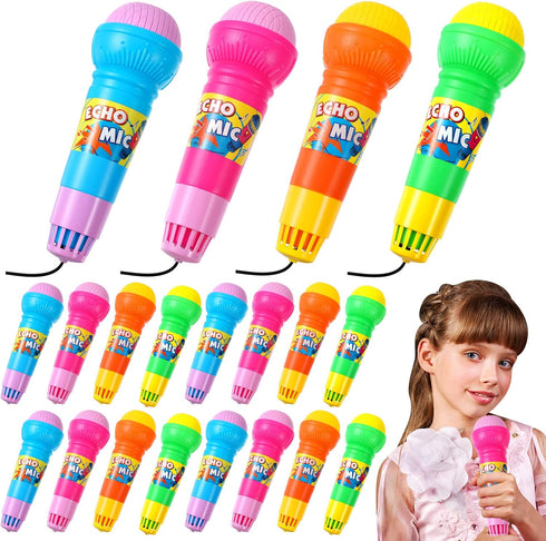 Woanger 20 Pieces Echo Microphone Toy Play Microphones for Kids Bulk Fun