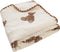 Baby Blanket Double Layer Cotton Muslin Thick Quilt, Neutral 40x40Inch Soft Throw Blanket Bear Pattern