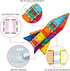 Magnetic Tile Rocket Set 36 Piece Construction Toy, PicassoTiles Magnet Building Block Engineering STEM Learning
