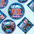 96 Pcs 10th Birthday Video Game Party Supplies - 350 GSM Disposable Paper Plates and Napkins Tableware Set for Kids Boys