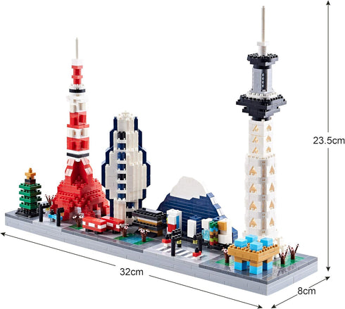 Architecture Sets Micro Mini Blocks Japan Tokyo Skylines Building Kit, Famous Landmark Collection Model Set for Adults,