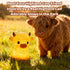 Dimmable 30 BPA-Free SiliconeHuggwaii Highland Cow Night Light for Kids, Squishy Night Light Touch Cow Lamp, Highland