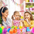 12 Pack Grastfu Jumbo Easter Eggs Filled Wind Up Toys, Colorful Plastic Egg with Wind Up Jumping Chicks Bunny Plush