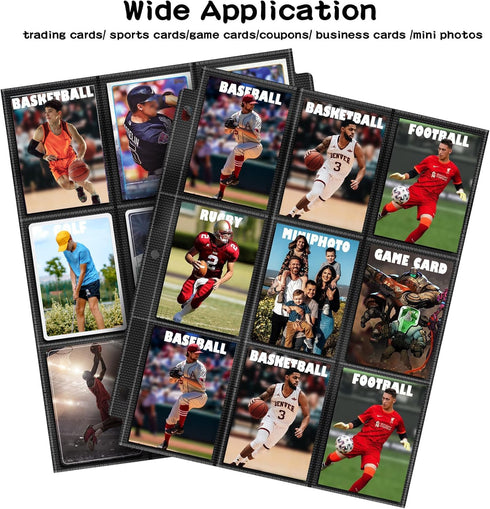 450 Pockets Trading Baseball Card Sleeves Binder - 25 Pages Double-Sided Protector for Standard Sized Cards