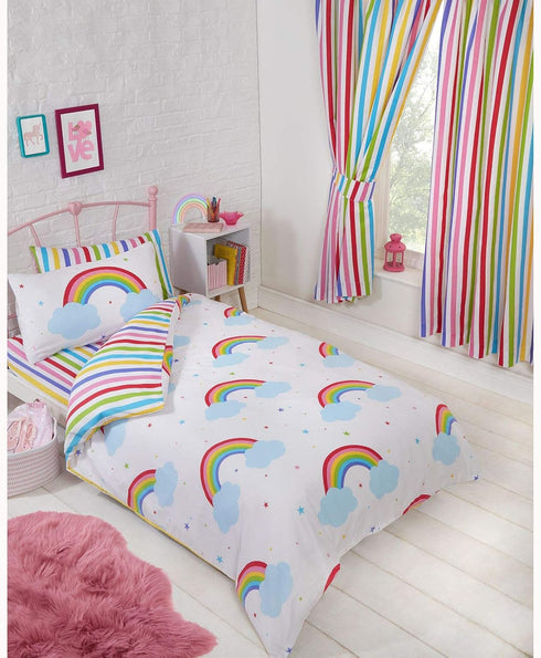 Price Right Home Rainbow Sky Junior Toddler Duvet Cover and Pillowcase Set