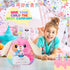 Large Birthday Happy Dog Plush Pillow - 14.5" Cute Soft Toys, Fat Kawaii Cuddle Huggable Plushie Gift for Kids