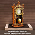 Set, 14+ (751 Vziimo Retro Clock Building Blocks Vintage Pendulum Clock Model Kit with Real Functional Timepiece
