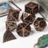 UDIXI 7-Die Metal Dice Set, Polyhedral DND Dice for Role Playing and Tabletop Games (Ancient Copper)