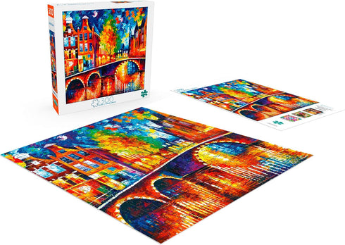Buffalo Games 300 Piece Jigsaw Puzzle for Adults - Leonid Afremov Amsterdam - Perfect for Game Nights, 21.25 x 15.00