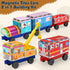 Set Set Set 3 4 5 6 7 8+ Magnetic Tiles Cars Construction Magnet Tiles Bricks Truck Expansion Sensory Toys, Educational