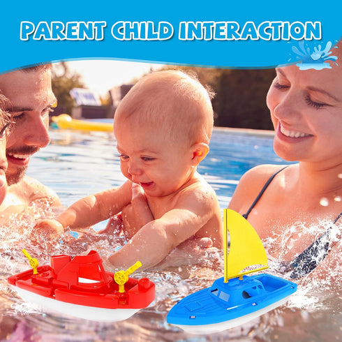 3 1-3, 3-5 Boat Bath Toys, PCS Toddler Pool Toys for Water Play, Plastic Toy Boats for Toddlers Kids Ages