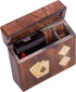 Unique Birthday Gift Ideas - Handcrafted Classic Wooden Playing Card Holder Deck Box with Premium 'Ace' Cards