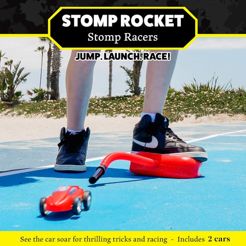 2 Pack Stomp Racers Air Powered Race Cars by Stomp Rocket, Car Racer - Dueling Stomp Racers Toy Car Launcher - Fun