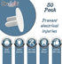 Driddle 50 Pack Outlet Plug Baby Safety Covers - Child Proof Socket Caps Protect Little Kids from Electrical Danger -