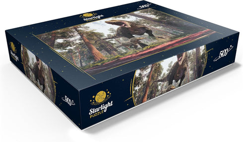MyPuzzle 500 Piece Jigsaw Puzzle for Adults, Tyrannosaurus Rex and His Cub