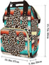SunFancyCustom Funny Leopard Cactus Cute Diaper Bag Baby Nappy Bag Daughter Multi-Function Custom Baby Bag Picnic