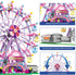 Ferris Wheel Building Block Set with Fairy Light, Two-Way Rotating Ferris Wheel Building Set, 813 Pieces, Amusement