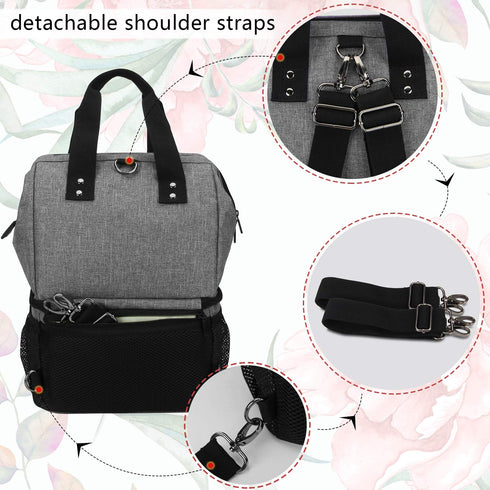2 2 LUXJA Breast Pump Bag with Compartments for Breast Pump and Cooler Bag, Breast Pumping Case with Options