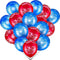 Zonon 40 Pcs Western Cowboy Balloons - Bandana Balloons Blue and Red, Large 12 Inch Latex Bandana Print Decorations Kit