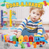 2 3 4 5 Counting Set, 2-4 3-5 Toddler Montessori Learning Toys for Year Old Boys, Kids Dinosaur Train Matching Toys