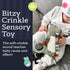 0 Itzy Ritzy - Bitzy Crinkle Sensory Toy Dinosaur with Crinkle Sound for Babies & Toddlers - Features Soft Braided