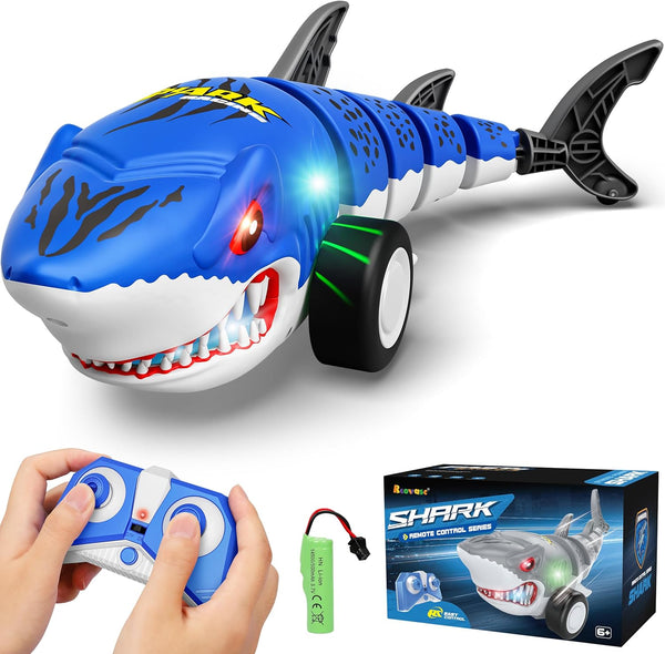 Rcovasc Remote Control Shark Car Toys for Kids,2.4GHz RC Cars Simulation Shark