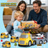 1 2 3 Old,5 1 12-18M+ Toddlers Truck Toys,Boy Toys Gifts for Years in Construction Transport Truck with Lights
