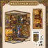 CUTEBEE Book Nook Kit, DIY Miniature House Magic Dollhouse for Adults Teens, Beasts Alley Model with LED Light