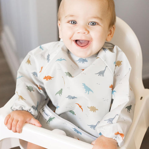 624M) Tiny Twinkle Long Sleeve Bib for Babies & Toddlers | Waterproof Smock Bib for Eating | Machine Washable