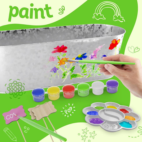 Paint & Plant Flower Growing Kit for Kids - Birthday Crafts Gifts for Girls & Boys Age 5-12, Fun Gardening Kits