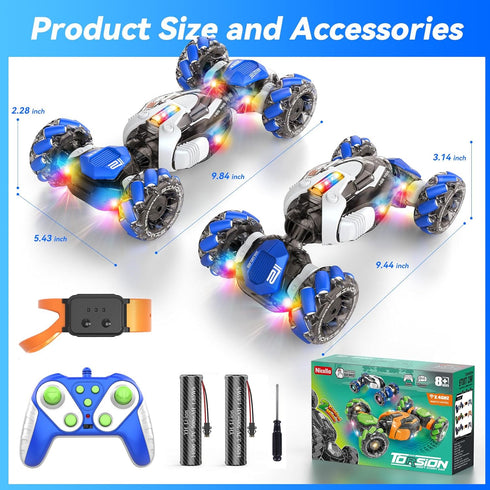 6 7 8 9 10 11 12 360 4WD Nicella Remote Control Car, RC Toys Gifts for Year Old Boys Girls - Rotating Gesture Sensing