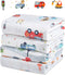 4-Pack 100% Cotton Muslin Swaddle Blankets, Large 47 x 47 Inches Breathable