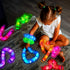 6 PCS Light Up Pop Tubes for Kids, Glow Sticks Party Favors, Neon LED Stretchy Bracelets for Children