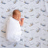 Stork Wares 30x40inch (BB343) Retro Airplanes Personalized Baby Boy Swaddle Blanket, White