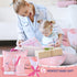 Set Sets 3 UOMNY Crib Bedding for Girls - Pink Baby Nursery Pieces Quilt Comforter Fitted Sheet Toddler Pillowcase Soft