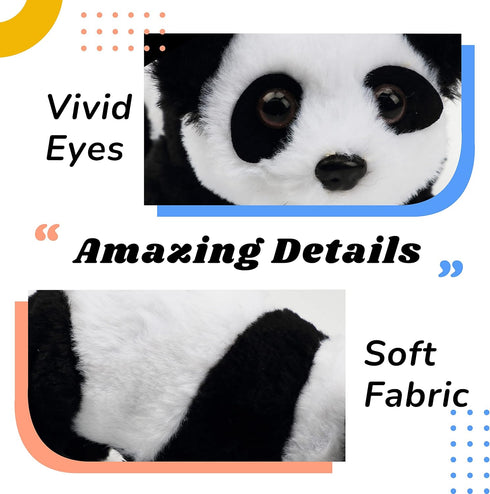 Hopearl Crawling Panda Interactive Electronic Pet Plush Toy - Sounds and Movements, Animated Shaking Head Gifts for