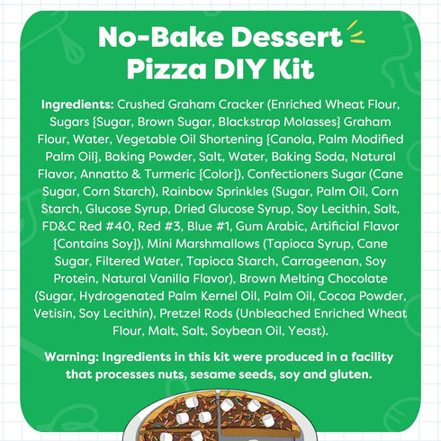 Set BAKETIVITY No-Bake Dessert Pizza Kids Baking Kit & STEAM Lesson | STEAM Focused Kids Pizza Party Baking | No-Bake