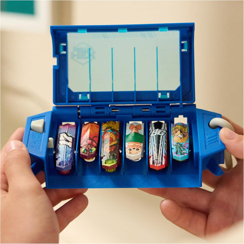 1 Playsets 3 HEX Bots Nano On-The-Go Launcher with Bonus Flash Nano, Autonomous Mini Robot Sensory Toy and Carrying