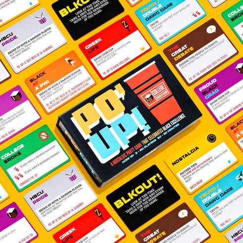 PO' UP! Card Game: College Edition - A Party Game Celebrating Black College Students, 215 Questions, 18+